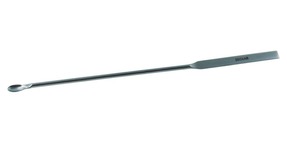 ISOLAB Micro Spoon Spatula, 150 mm, Flat and Spoon End, 18/10 Steel