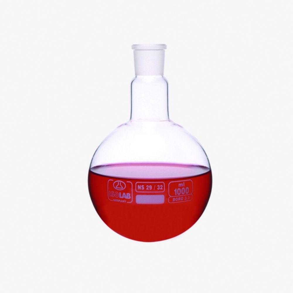 ISOLAB Round Bottom Flask 100 mL, NS 14/23, Borosilicate 3.3, without Stopper