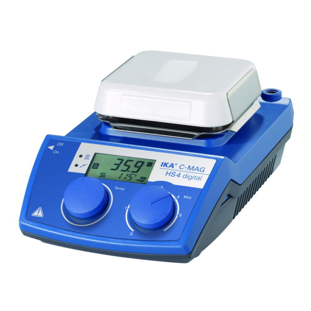 IKA Magnetic Stirrer C-MAG HS 4 Digital S 3 IKAMAG with Heating, Glass Ceramic Heating Plate, with Swiss Plug