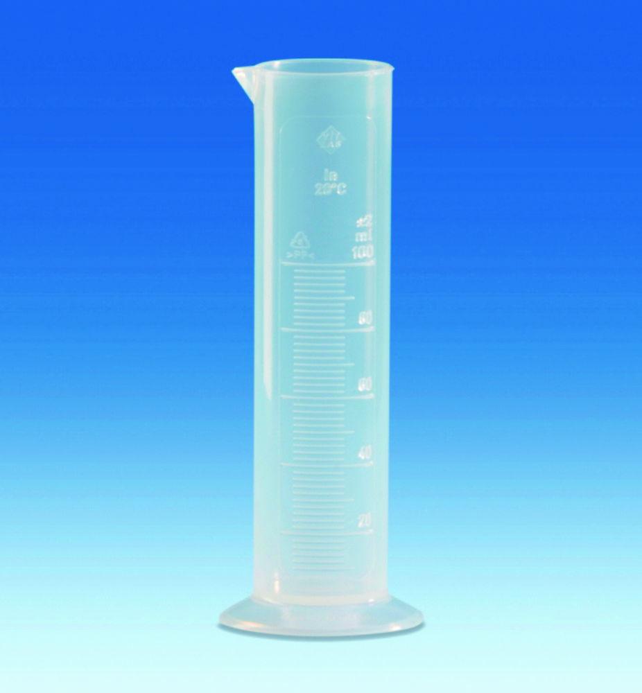 VITLAB Measuring Cylinder 1000 ml, Low Form, PP, Laboratory Precision
