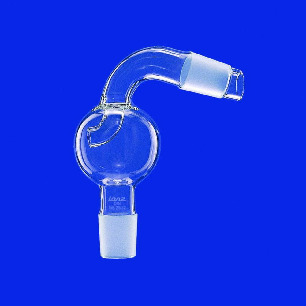 Lenz-Laborglas Drop catcher acc. Stutzer with two cones, Boro. 3.3 cone 24/29, socket NS 24/29

