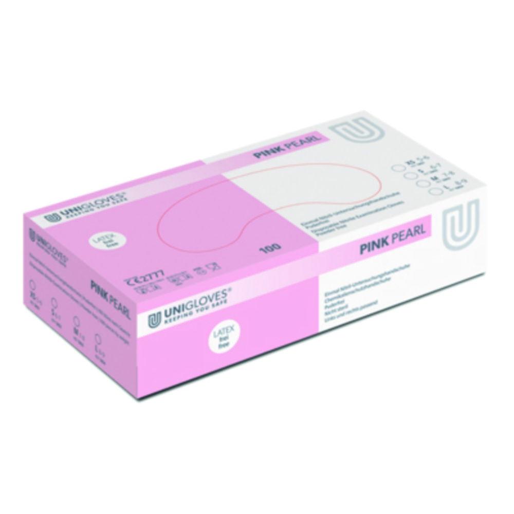 Unigloves Pink Pearl Nitrile Gloves Size M – Powder-Free, Non-Sterile, Rolling Edges, Micro-Roughened Fingertips (Pack of 100)​