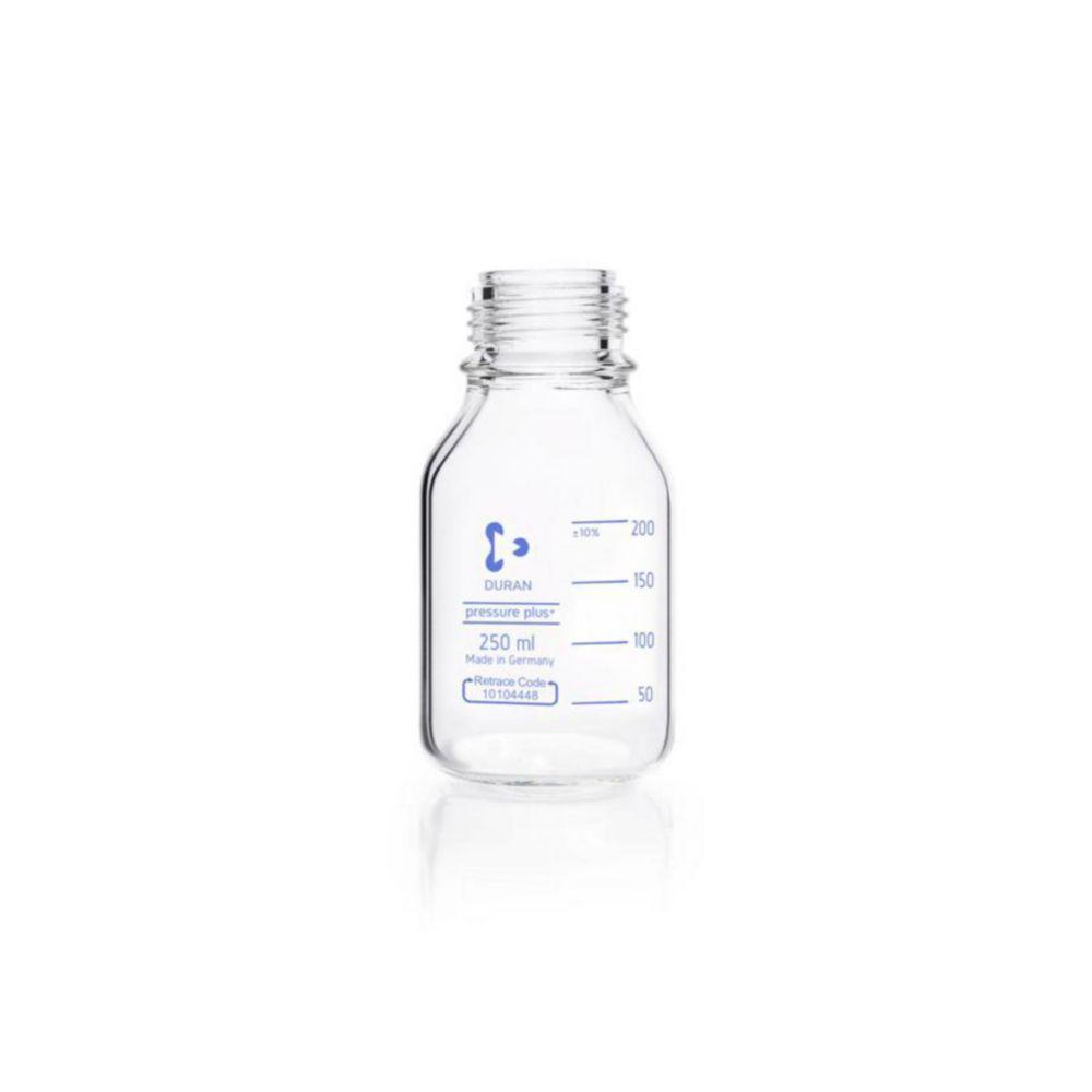 DWK Duran Laboratory Bottle, 250 mL, Clear, Pressure Plus GL45, Pressure Resistant to -1/+1.5 Bar​