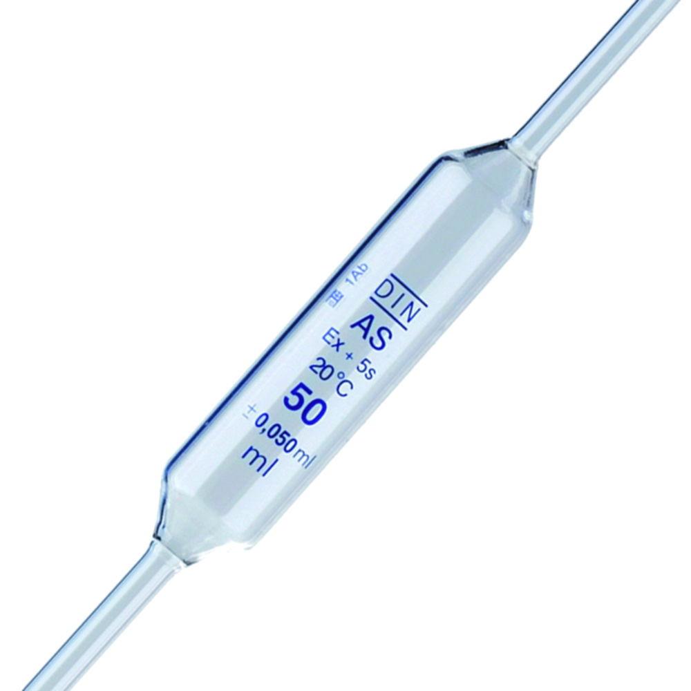 LLG Volumetric Pipettes 25 mL Soda Lime Glass Class A, Blue Grad, 520 mm, Conformity Batch Certified, Pack of 10