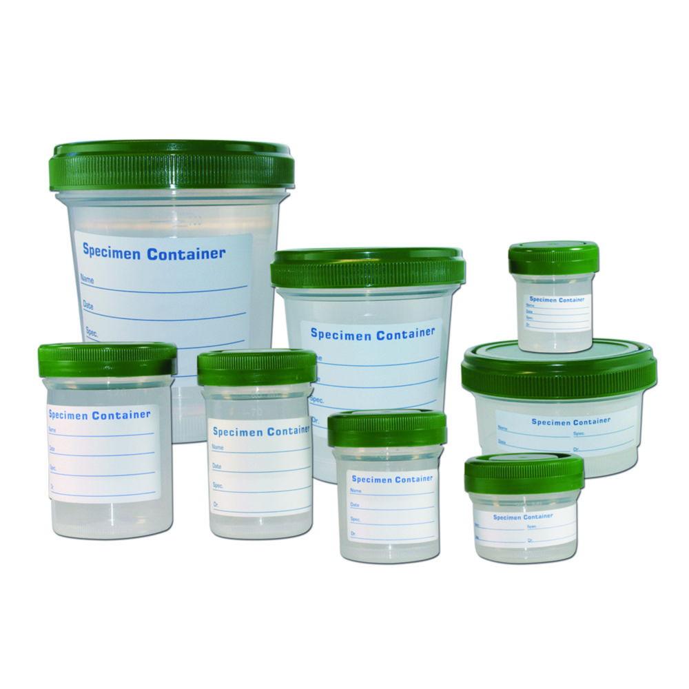 LLG Sample Containers 250 mL, PP with HDPE Screw Cap and Plain Label, Pack of 154