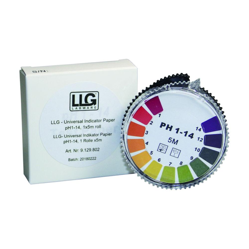 LLG Universal Indicator Paper pH 1-14, Refill Pack, 3 Rolls of 5m