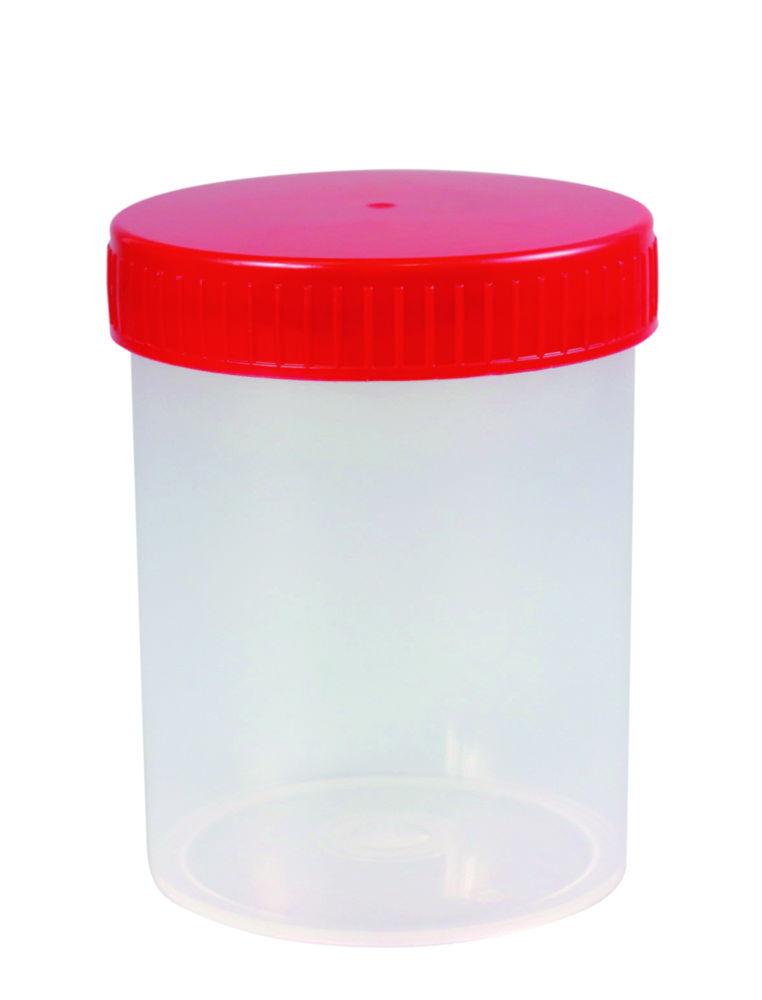 Ratiolab Multipurpose Beakers, 200 mL, PP, with Red Screw Lid, Non-Graduated, Sterilized (Pack of 150)
