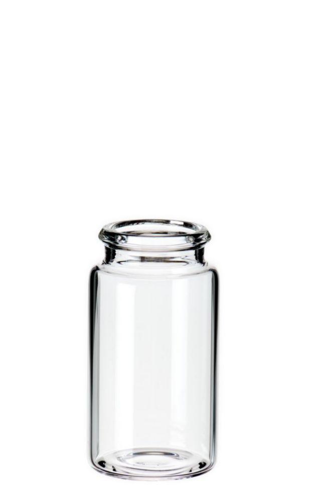 LLG Snap Cap Vials N 22 15mL OD 26mm Outer Height 48mm Clear Flat Bottom Pack of 100