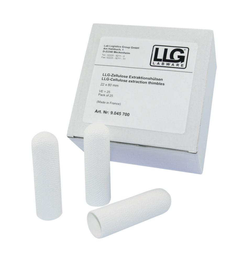 LLG Extraction Thimbles 33x118mm Cellulose, Pack of 25