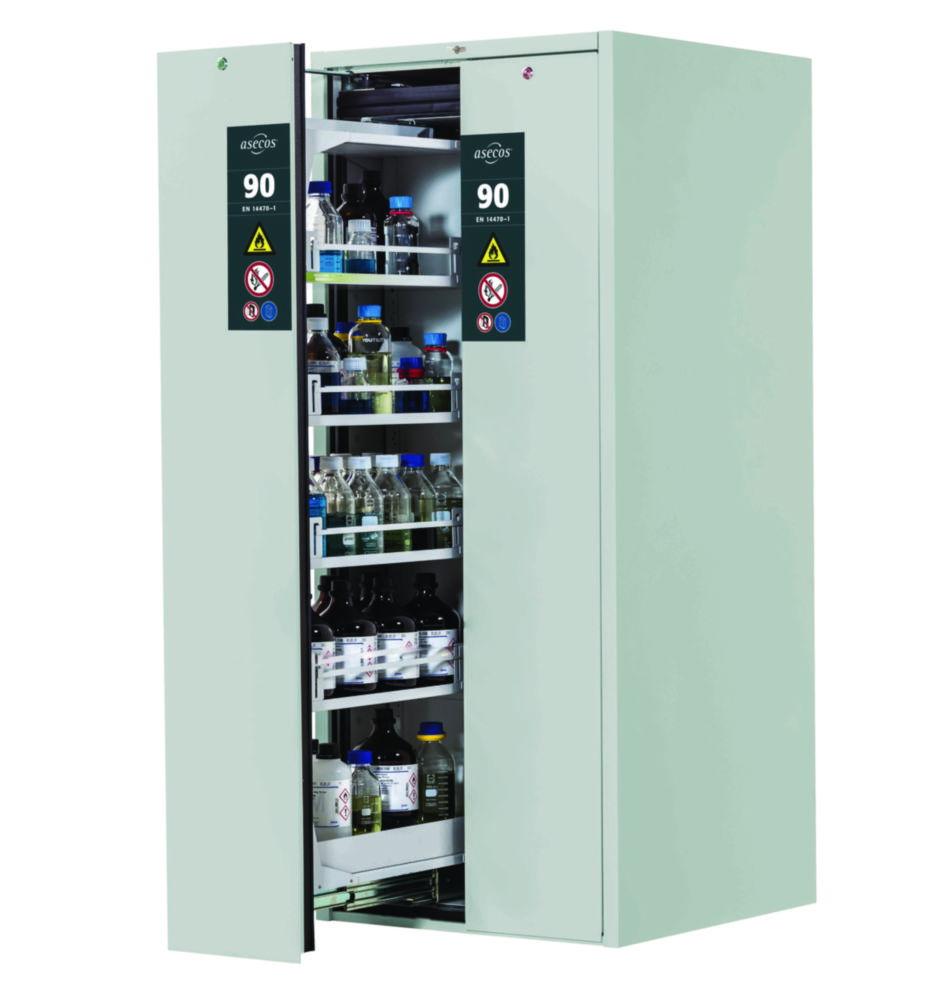 Asecos Safety Storage Cabinet Type 90 V-MOVE 819 x 863 x 1966 mm (HxWxD) Corpus and Doors RAL 7035 Light Grey, Smooth