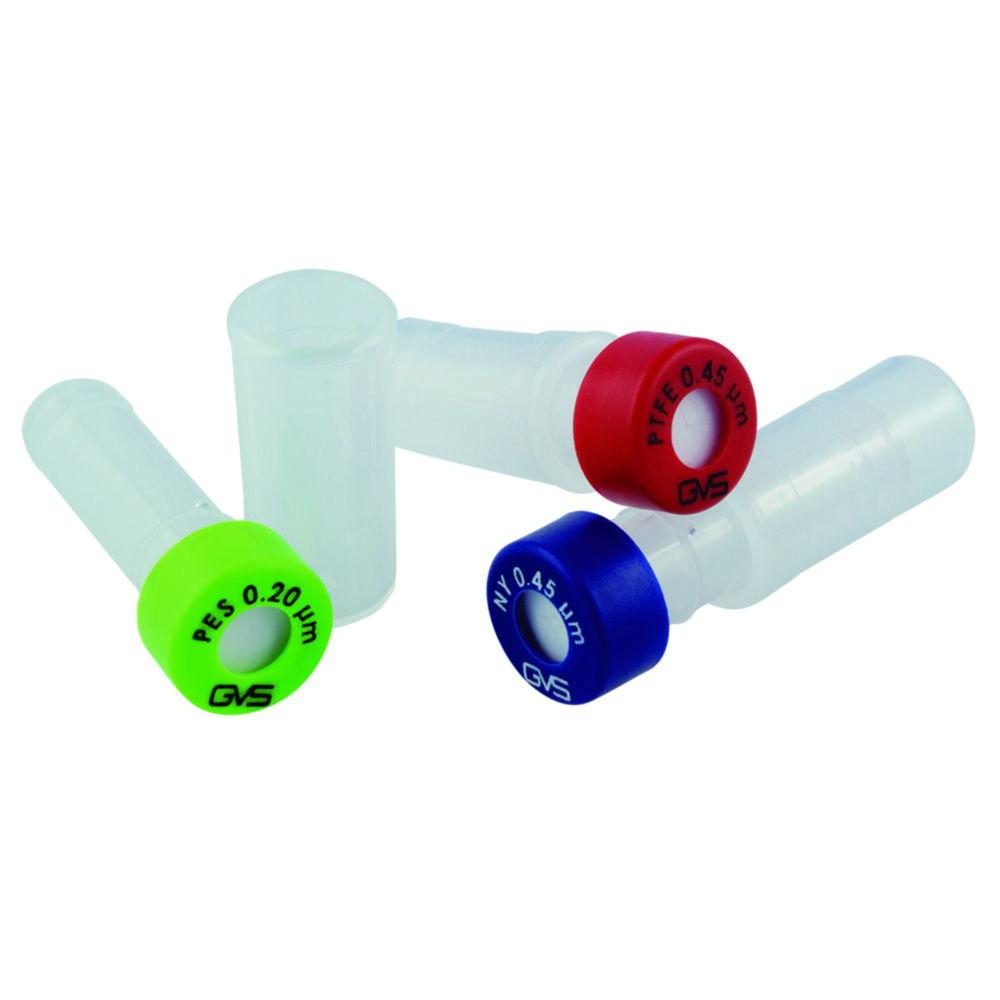 Separa Minivials 12x33mm Membrane filter, PTFE, 0.45µm red, pack of 100