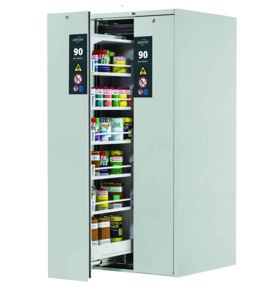 Asecos Safety Storage Cabinet Type 90 V-MOVE 819 x 863 x 1966 mm (HxWxD), Corpus and Doors RAL 7035 / Light Grey, Smooth