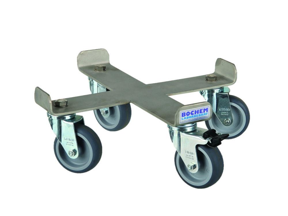 BOCHEM Castor, 18/10-Stahl 4 Rubber Rolls, Wheel Dia. 70mm, for Transport Container 9.039 941 and 9.039 942