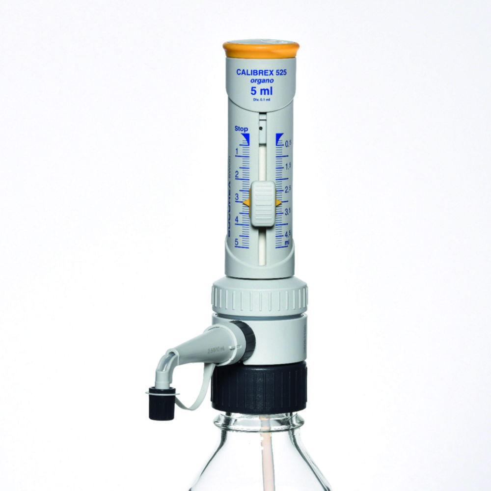 SOCOREX Dispenser Calibrex organo 525 0.5-5 ml, ground glass plunger, autoclavable