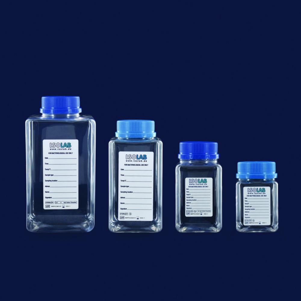 Water Sampling Bottle 500 ml, PET clear, w/o sodiumthiosulfate, sterile, pack of 84