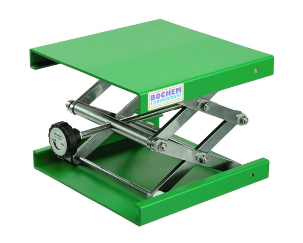 BOCHEM Lab-Jack Aluminium Green 100 x 100 mm with Adjusting Wheel