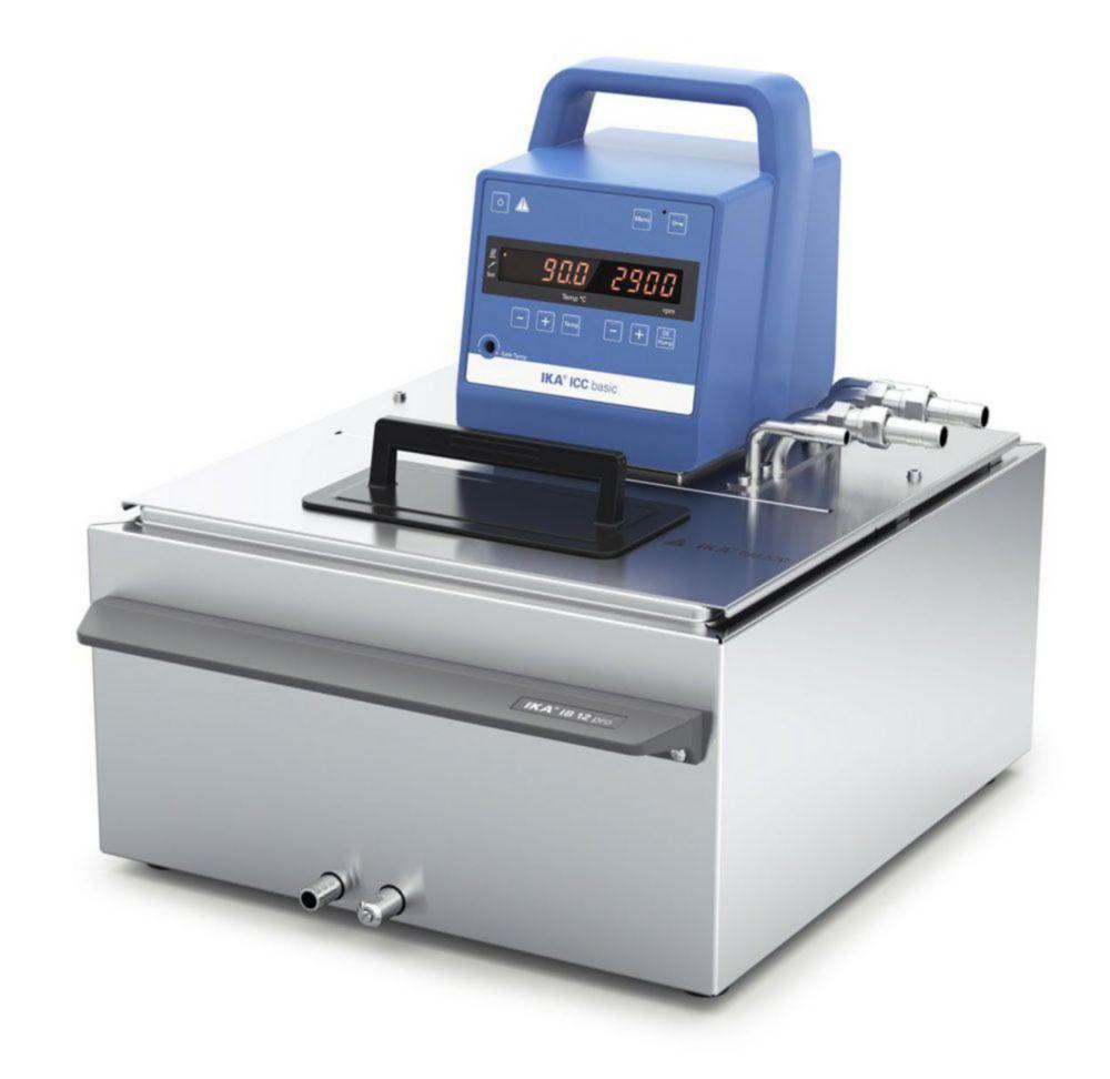 IKA Compact Immersion Circulator ICC basic pro 12 c Package Thermostat and Chiller, 12 l pro bath, cover

