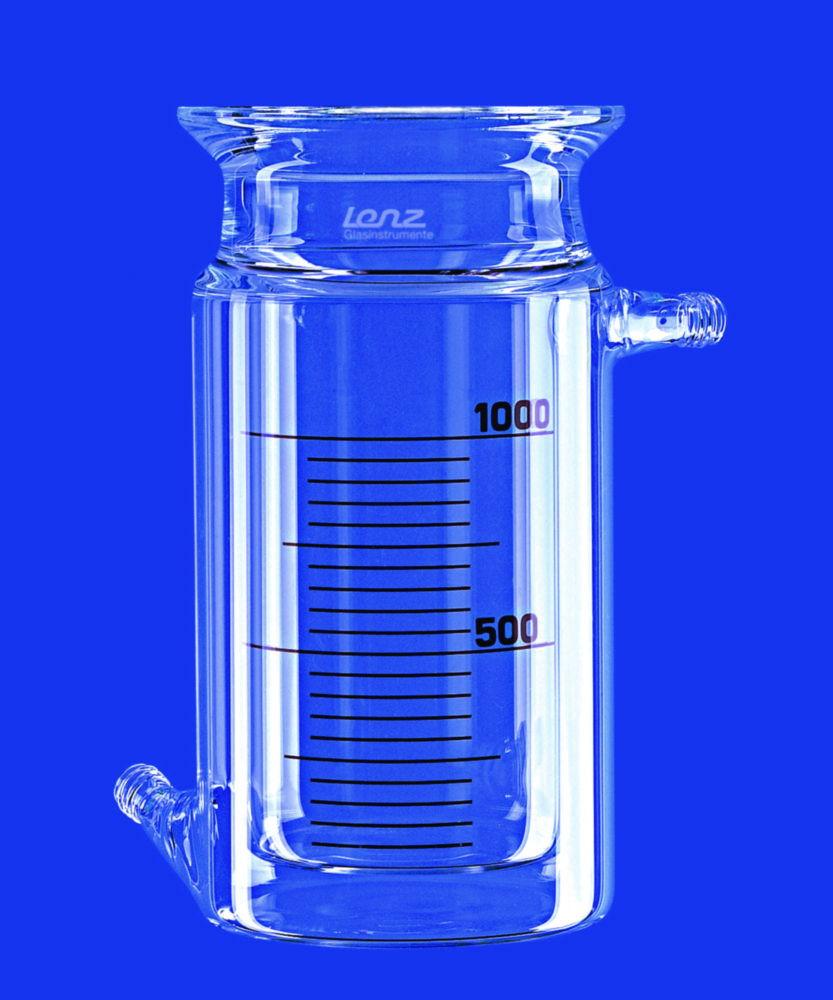 Lenz-Laborglas Reaction Vessel, Cylindrical, with Thermostatic Jacket, LF 150, Capacity 2 L