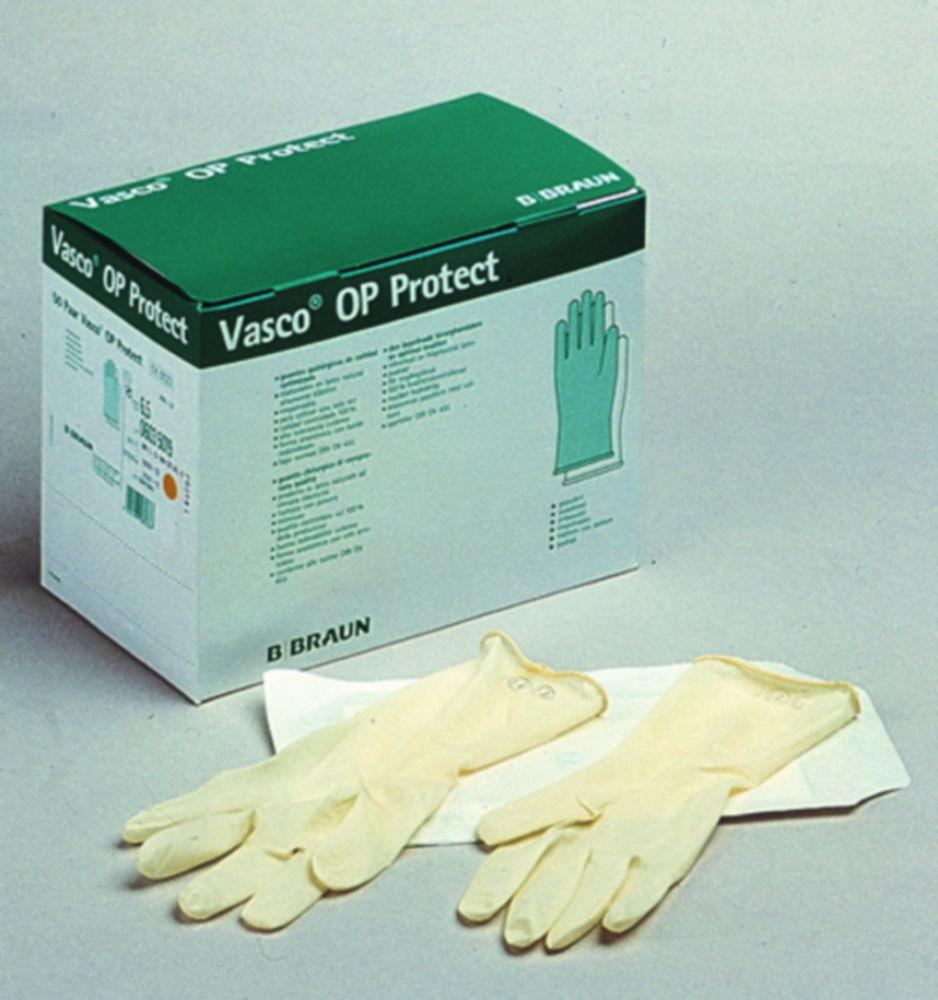 B. Braun Vasco Disposable Operation Gloves, Size 6 OP Powdered, Latex, Powdered, Pair Sterile Packed, Pack of 50 Pair

