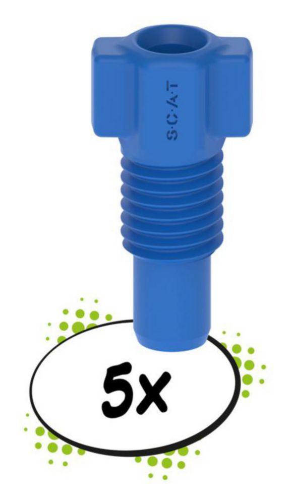 PE fitting, 3.2 mm OD, blue