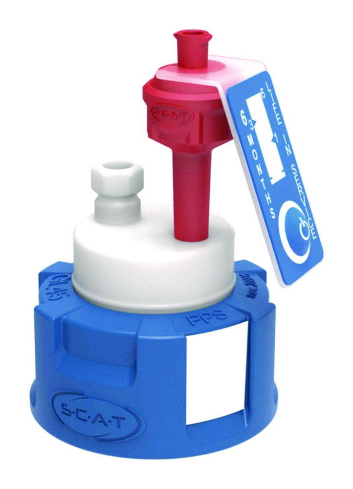 SCAT SafetyCap I V2.0 GL45 Preparative – 1x PTFE Fitting 6.35 mm OD + Air Valve