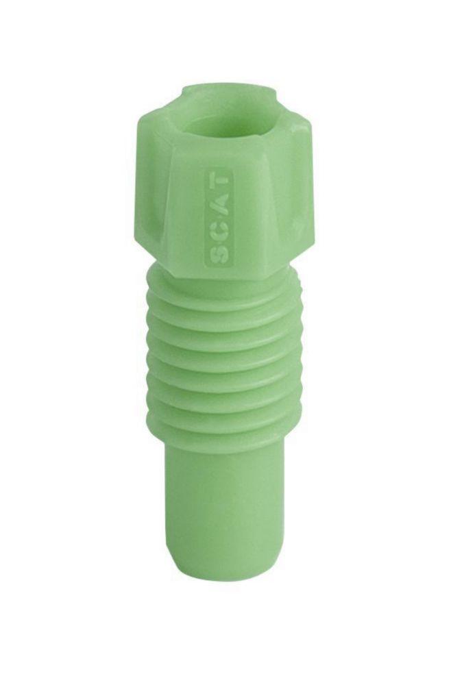 SCAT PFA Fitting I.D.: 1.6 mm Integr. Ferrule, Green, Pack of 5

