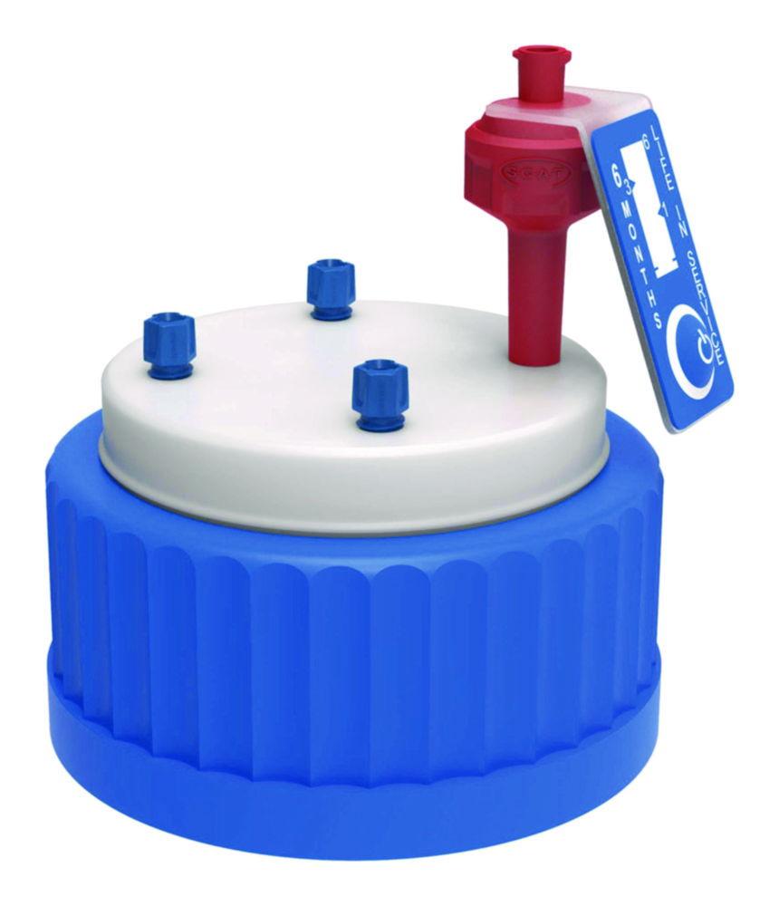 SCAT SafetyCap GL80 for Schott Wide Neck Bottles, 3x2.3/3.2mm OD Tubing