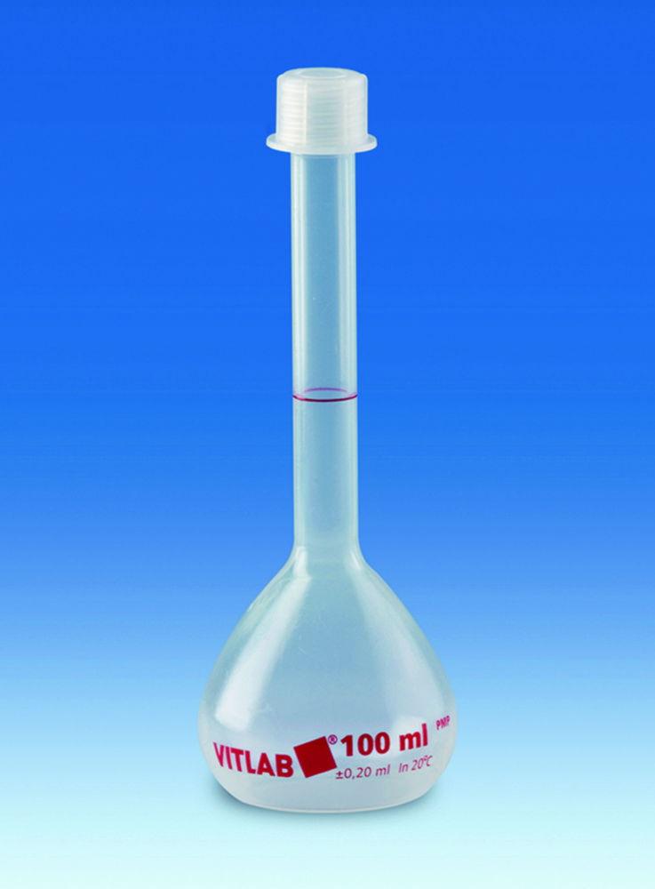 VITLAB Volumetric Flask PMP 50ml with Screw Cap


