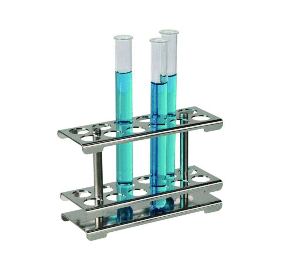 BOCHEM Test Tube Stand 18/10 Steel Detachable, for 2x12 Test Tubes