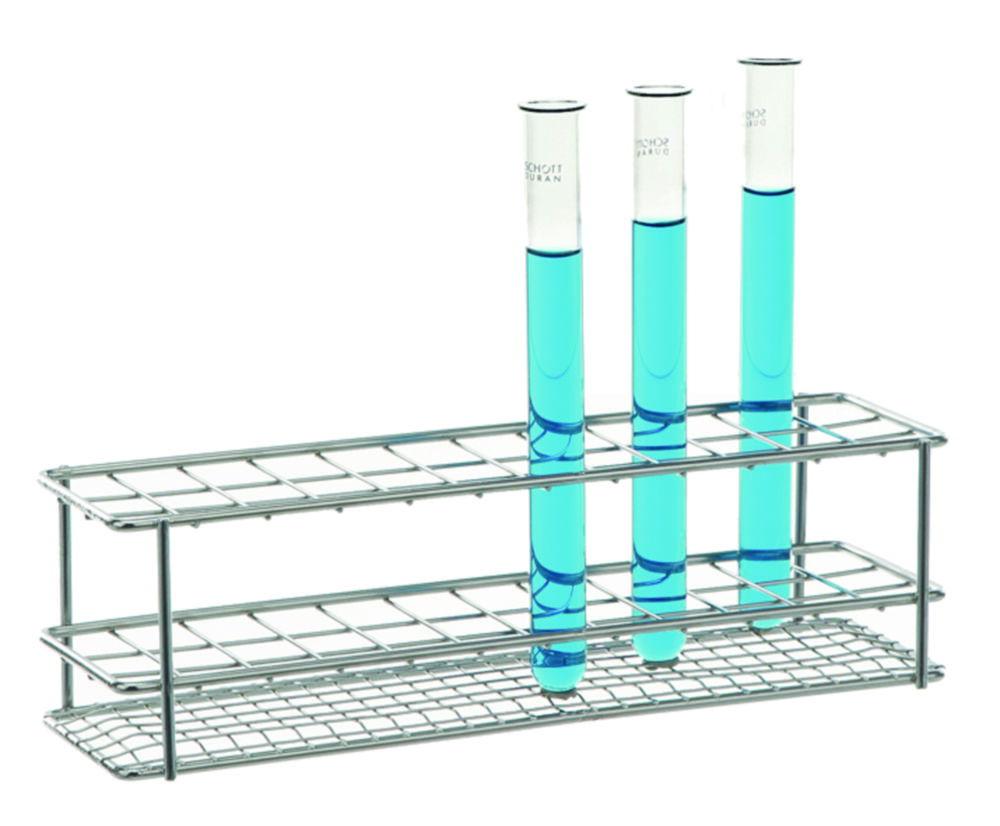 BOCHEM Test Tube Rack 2x12 Tubes 18/10 E-POLI, 250x50x70 mm