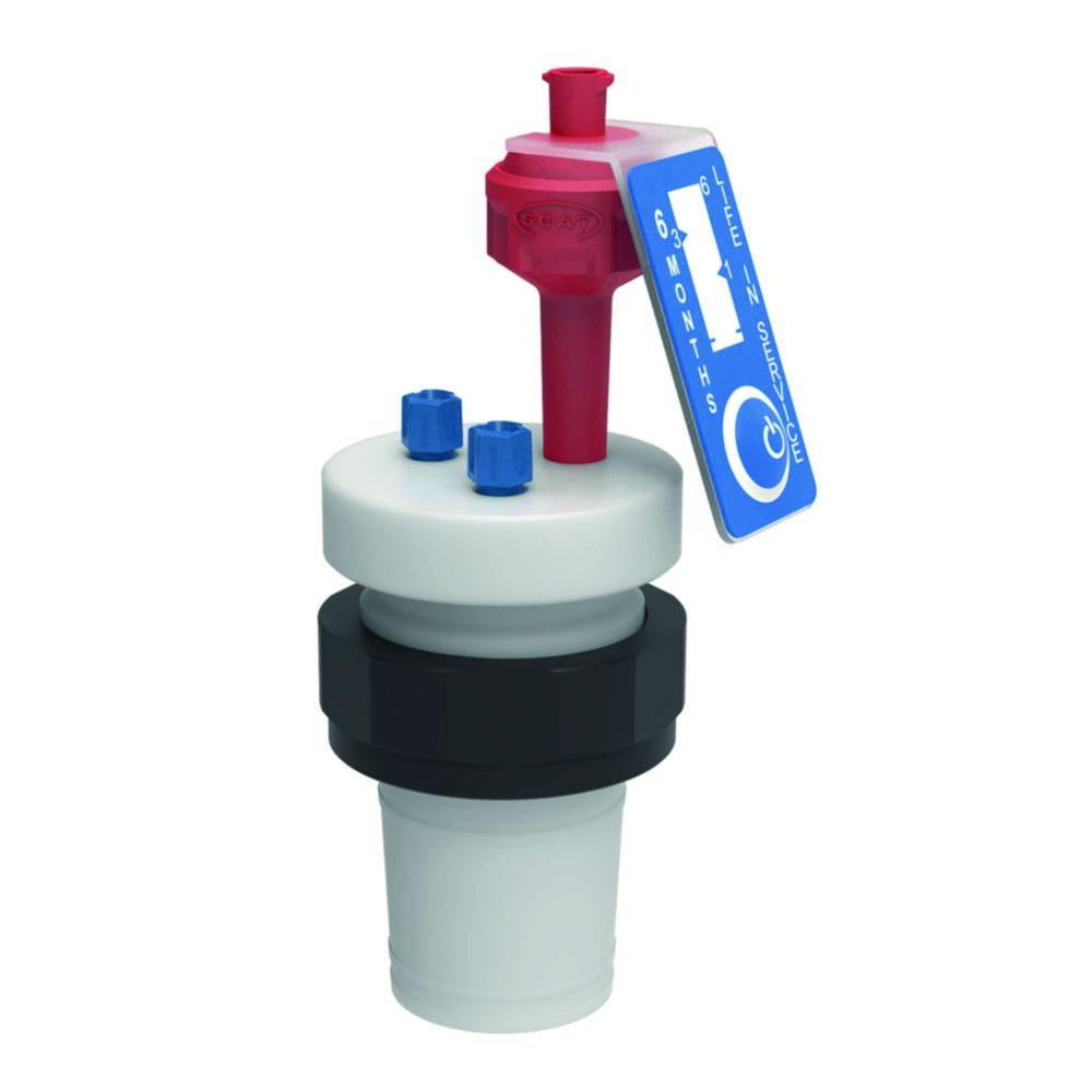 SCAT SafetyCap II for NS 29/32 ground flask, attachments 2 capillarys (3.2 mm OD)