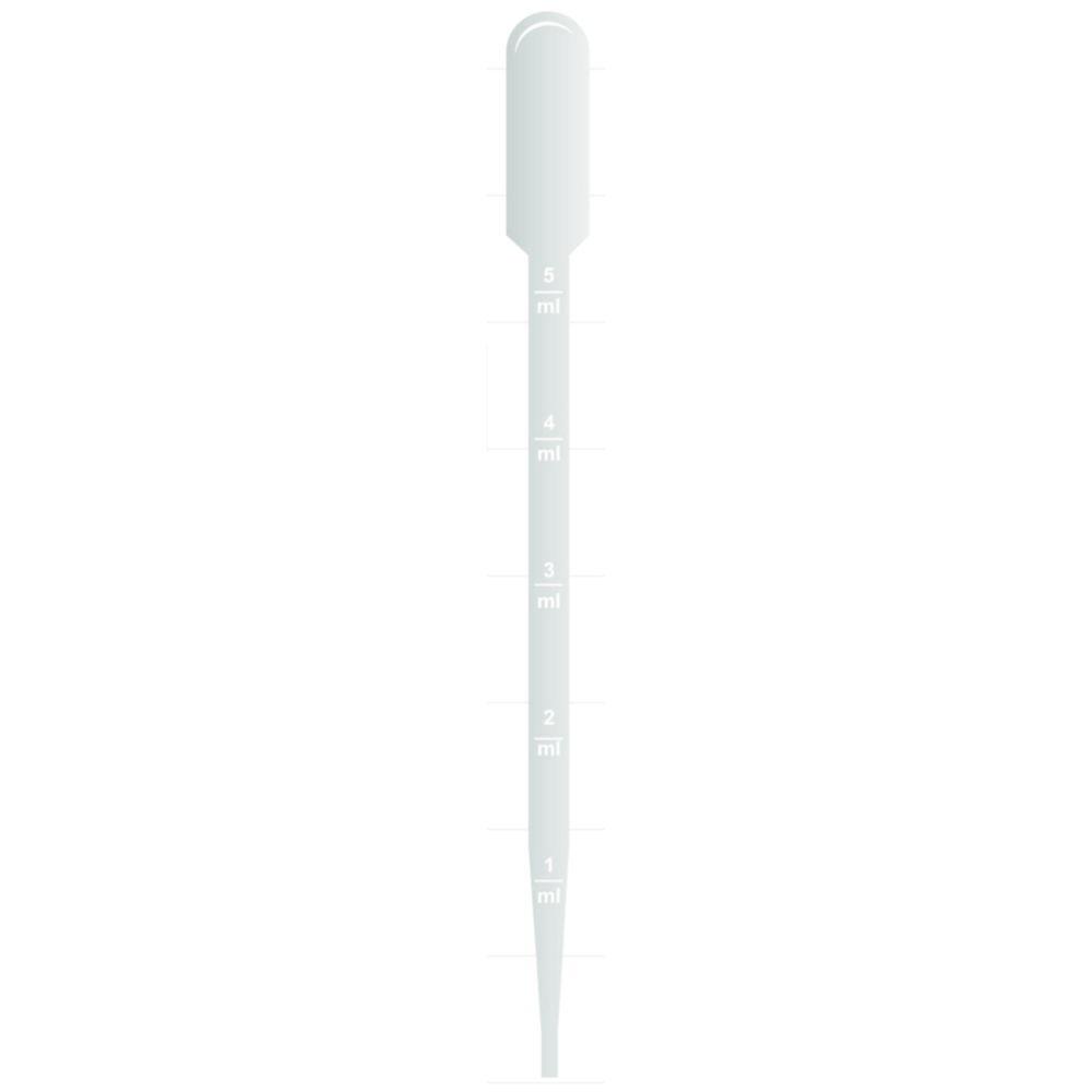Thermo Samco Transfer Pipets Non-Sterile Graduated to 5 mL (No Label), Pack of 250