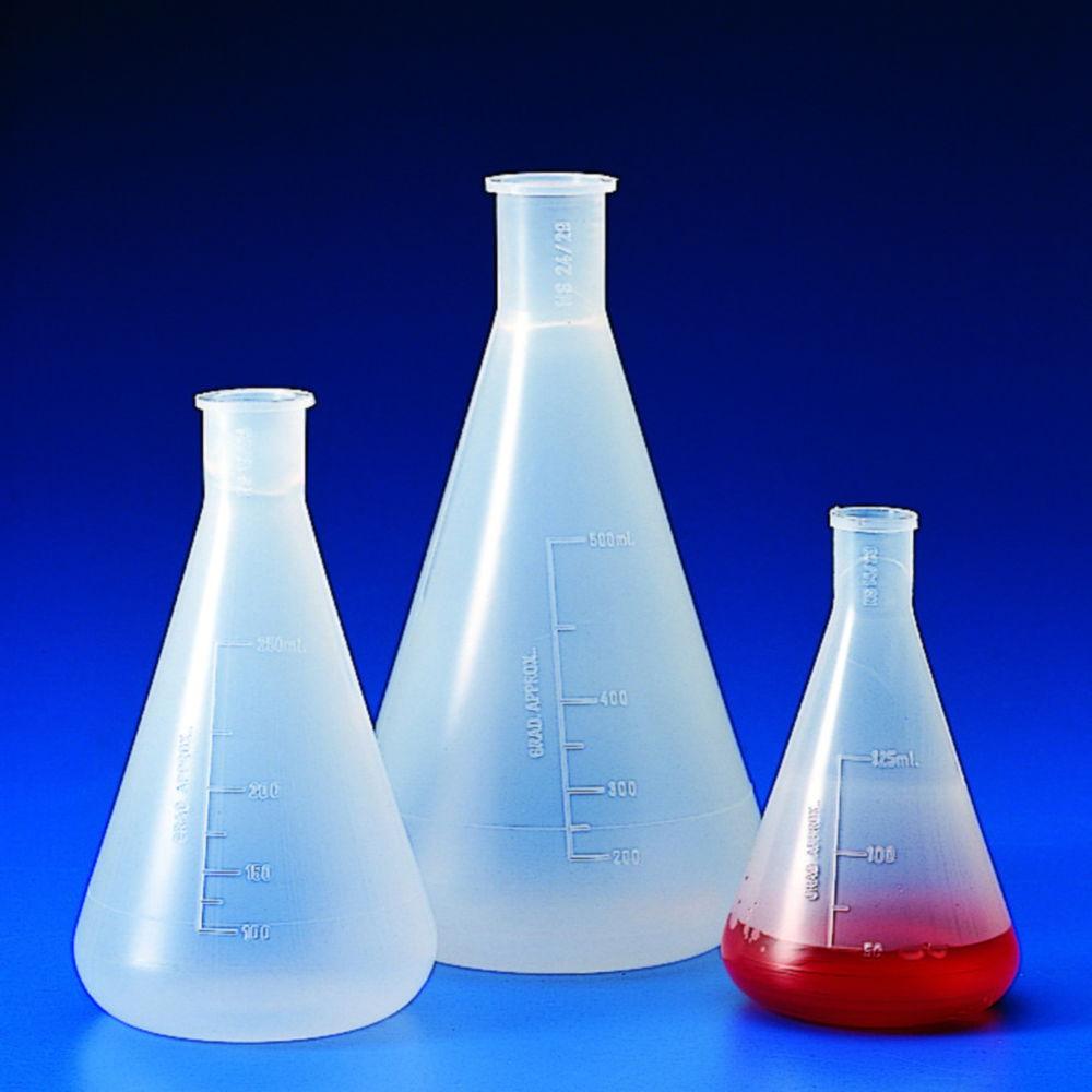 Kartell Erlenmeyer Flask 250 mL Graduated PP NS 19/26 Narrow Neck Autoclavable