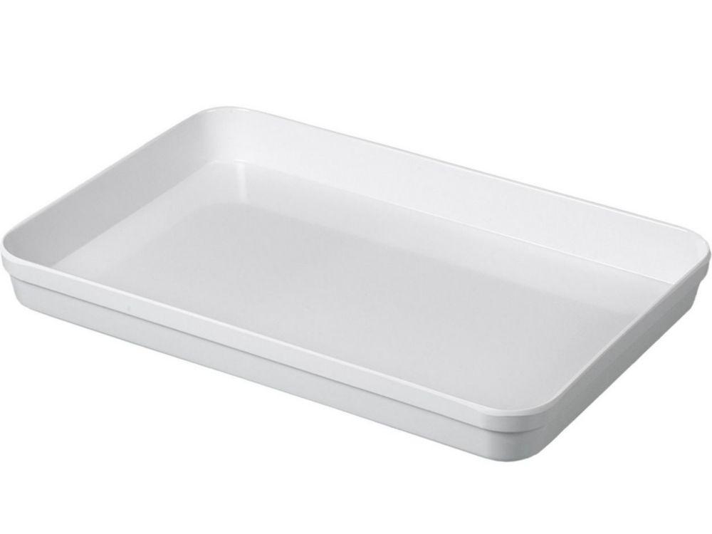 Bürkle Instrument Tray 2300 ml 350x250x40mm, Melamine Resin, White, Autoclavable, Without Lid # 4230-2231