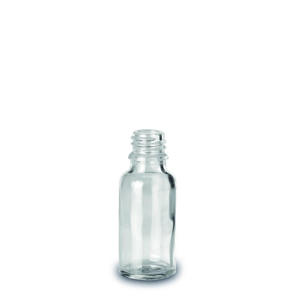 RIXIUS Clear Glass Narrow-Neck Bottle 30 mL, DIN 18, Without Cap 9072160 (Pack of 168)
