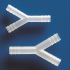 Tubing connector, PP "Y" shape, 8-9 mm