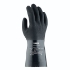 Protective gloves u-chem 3100 black, 30 mm with cuff, size 9 nitrile-rubber, pack of 1 box á 10 pairs