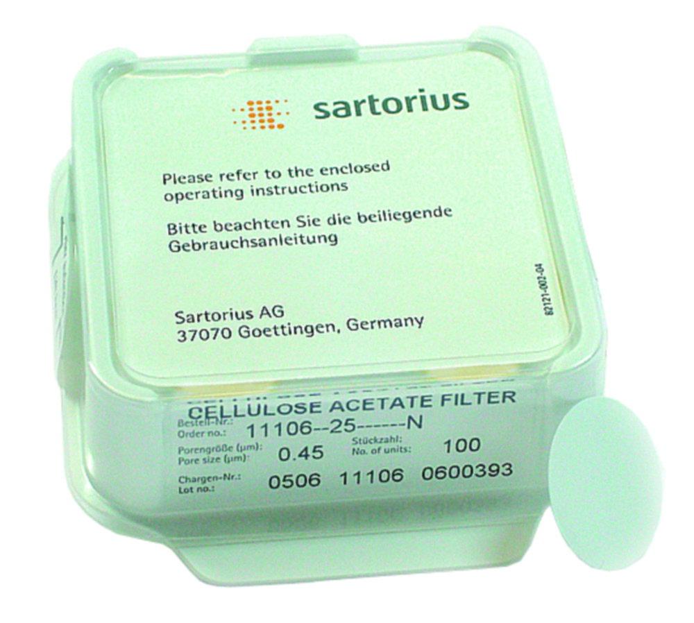 Membrane filters 142 mm, 0,45 µm cellulose nitrate, pack of 100