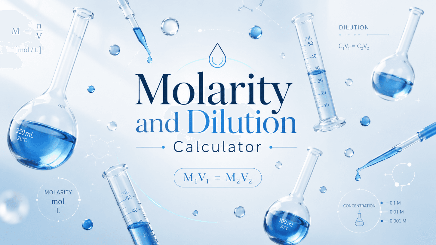Molarity and Dilution Calculator