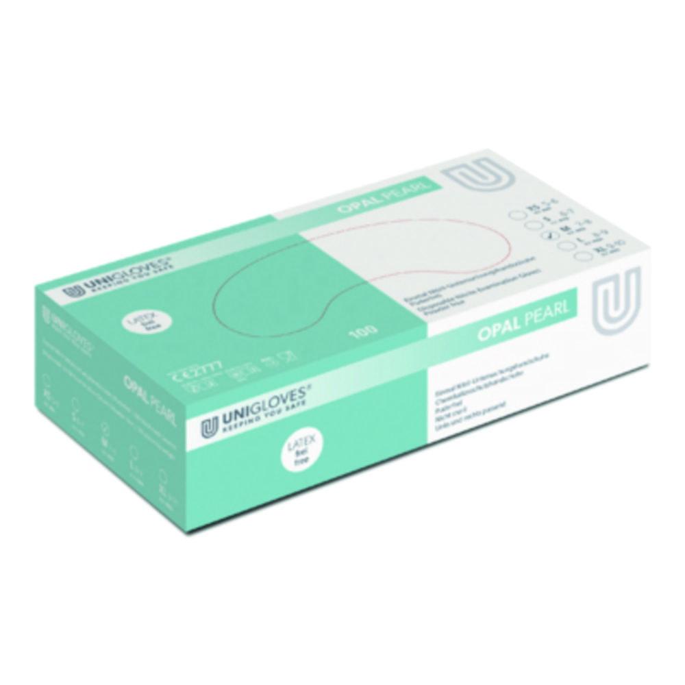 Unigloves Nitrile Gloves Opal Pearl Size M (8) Opal, latex/powder Free,Non Sterile,Rolling Edges, Micro-Roughened Finger Tips, Pack of 100
