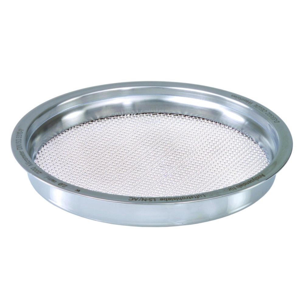 NEXOPART Air Draft Sieve, 203 x 28 mm, 40 µm Mesh Width, With Stainless Steel Frame, Including Certificate 2.1 According To DIN EN 10 204